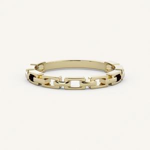 Bague chaîne à maillons 1,8 mm, solitaire minimaliste, délicate, moderne, pour usage quotidien, élégante, en or massif 14k 18k, prix d'usine - Product Image 1