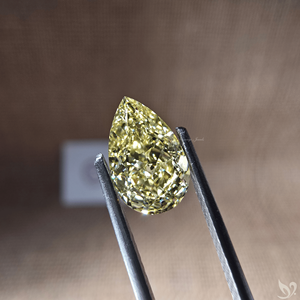 Diamant de laboratoire en forme de poire, jaune intense fantaisie, 1,02 carat, certifié IGI, VS1, pierre précieuse non montée - Product Image 3
