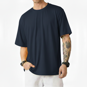 T-shirt unisexe surdimensionné en coton 100 % de qualité supérieure OEM ODM pour homme, 260 GSM, anti-rétrécissement, respirant, design vierge, impression numérique, logo, jersey - Product Image 2