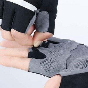 Road Bike <b>Cycling</b> Gloves with Sweat Wipe Thumb and Shock Absorbing Grip Mountain Bike Gloves with Breathable Fabric - Product Image 2