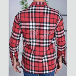 เสื้อเชิ้ตแฟลนเนลผู้ชายแฟชั่นล่าสุด ผ้าขนสัตว์ 100% แขนยาว สวมใส่สบายสำหรับฤดูหนาว ขายส่ง OEM คุณภาพสูง รับผลิตตามแบบ กันยับ - Product Image 4