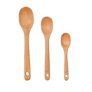 ช้อนชาไม้ ดีไซน์มินิมอล ทนทาน ผิวสัมผัสธรรมชาติ ด้ามยาว ชุดสำหรับใช้ในบ้าน ช้อนทำมือ ลดราคา - Product Image 2