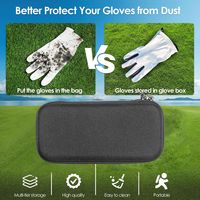 Étui de rangement noir en EVA rigide avec fermeture éclair pour accessoires de golf, gants, tees, outil de réparation de divots et marqueurs, personnalisable avec logo