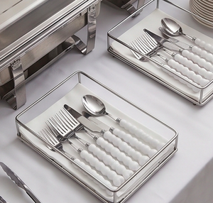 Ensemble de couverts minimalistes avec manche en céramique, couteau, fourchette et cuillère en acier inoxydable, compatibles lave-vaisselle, pour une utilisation élégante à table - Product Image 6