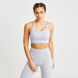 Nouvel Arrivage Ensemble de Yoga et Fitness pour Femme Respirant Effet Délavé Taille Mi-Haute Sans Couture Sans Manches Strass Grande Taille 2 Pièces - Product Image 3