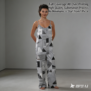 Женский комбинезон EffiPrint с индивидуальной полной печатью по всей поверхности, повседневный, сексуальный, на весну/осень, свободного кроя - Product Image 3