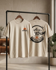 T-shirt graphique oversize en coton épais, style streetwear, avec imprimé abstrait ours en peluche, personnalisé, unisexe, pour l'été - Product Image 1
