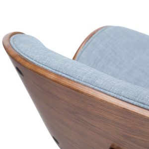 Sgabello da Bar regolabile in Denim blu Bentwood - Product Image 2