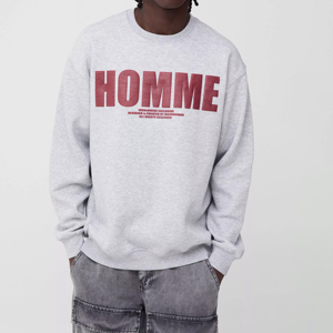 Sweat-shirt à col rond pour homme de haute qualité ODM, sweat-shirts et hoodies en coton pour homme, respirant, logo personnalisé, couleur unie - Product Image 1