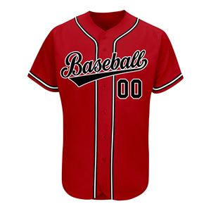 Factory Direct Plus Size Baseball Jersey Custom Logo Breathable Quick Dry Polyester Baseball Jersey Team Sportswear Wholesale - Product Image 4