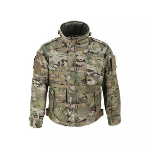 Veste de chasse en toile à capuche professionnelle OEM, coupe-vent, couleur unie, vêtements de travail d'extérieur, grande taille - Product Image 1