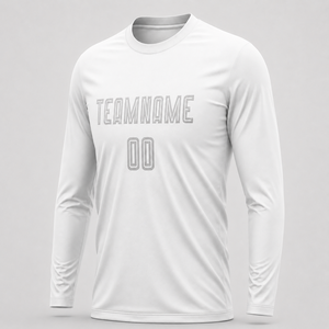 Teamname Long Sleeve <b>Soccer</b> Jersey Crew Neck Moisture Wicking Polyester Full Sleeve Regular Fit Unisex Adult Apparel Cheap Price - Product Image 1