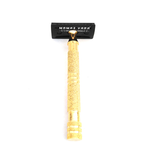 Maquinilla de Afeitar de Seguridad de Doble Filo de Lujo Dorada con Mango Hexagonal Negro, Maquinilla de Afeitar Profesional de Acero Inoxidable para Afeitado en Húmedo para Hombres - Product Image 1