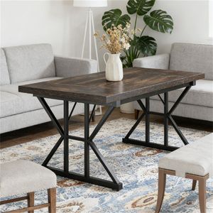 Tavolo da Pranzo Rettangolare in Legno Stile Minimalista per Cucina, Soggiorno o Sala da Pranzo - Product Image 3