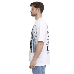 T-shirt pour homme à imprimé graphique, motif statue vintage, style streetwear décontracté, en coton, coupe oversize, personnalisable avec logo - Product Image 4