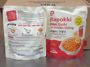 Rapokki Coreano 146g, Sabor Picante, Ramen Instantáneo y Tazón de Pastel de Arroz, Combinación Perfecta, Venta al por Mayor O'Food - Product Image 6