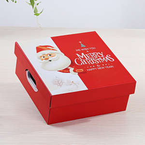 Caja de Regalo Navideña de Papel Kraft Reciclable de Lujo con Relieve para Snacks Gigantes, Suministro al por Mayor para Novias - Product Image 3