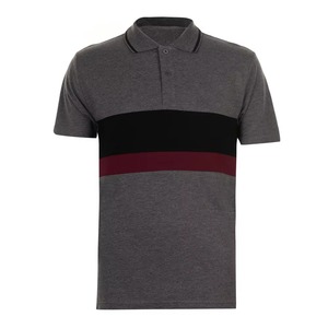 Chemises polo à manches courtes avec impression de logo personnalisé sur le devant, tissu respirant pour hommes, design à motif uni - Product Image 3
