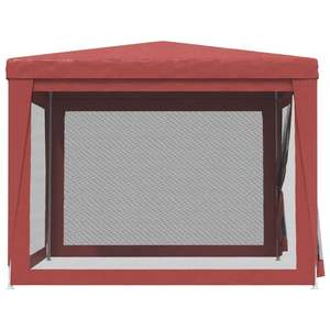 <b>Red</b> 9.8'x9.8' HDPE Wedding & Party <b>Tent</b> with 4 Mesh Sidewalls - Product Image 4