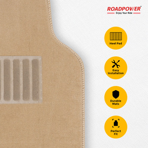 ROADPOWER (RP-MAT-032) พรมปูพื้นรถยนต์ 3 ชิ้น คุณภาพพรีเมียม ทนทาน ออกแบบให้ติดตั้งง่าย ผลิตจากพรมคุณภาพพรีเมียม พร้อมแผ่นเสริมส้นเท้า - Product Image 4