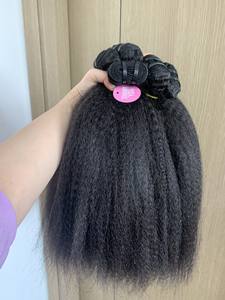 Drop Shipping Cheveux humains cambodgiens crépus droits Double tirage Super doux soyeux avec vague naturelle sans emmêlement ni perte - Product Image 2