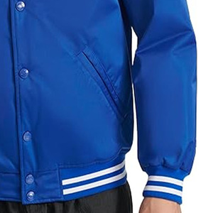 <b>Men</b> Satin Varsity <b>Jacket</b> Stylish Retro Streetwear Bomber <b>Baseball</b> Letterman Casual Fashion Outerwear - Product Image 3