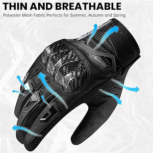 Gants de moto haut de gamme en polyester et nylon enduits de polyuréthane, imperméables, compatibles écran tactile, unisexes, pour la course, le ski et les sports - Product Image 4