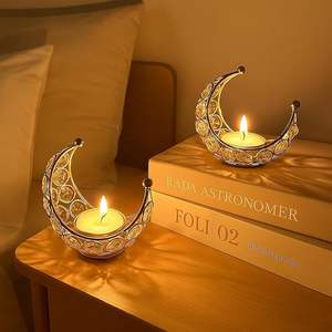 Faroles Marroquíes Elegantes de Metal y Vidrio con Lámpara de Farol y Portavelas Colgantes para Decoración del Hogar, Diwali, Eid, Navidad - Product Image 4