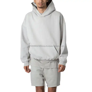 Sweat-shirts personnalisés pour hommes, 500 g/m², streetwear, sweat-shirt surdimensionné sans cordon, logo personnalisé - Product Image 1