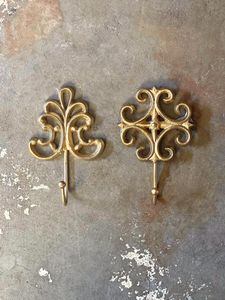 Decorative Brass Wall Hooks Premium Finish Wall Mounted <b>Rack</b> For Hanging Items In Home Office Entryway - Product Image 4