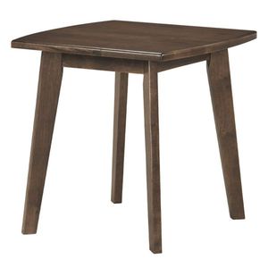 17\" <b>Walnut</b> Finish Solid Rubber Wood Square Side <b>Table</b> Elegant End <b>Table</b> for Living Room or Bedroom-Nightstand - Product Image 3