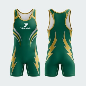 Customized Size & Logo <b>Weightlifting</b> High Quality OEM Breathable Lightweight Men's Wrestling <b>Singlets</b> Plus Size Durable - Product Image 4