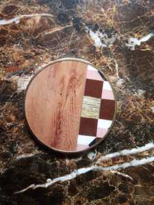 Handmade Wood Square Coaster <b>Mat</b>-Modern Design 300mm Diameter 5mm Thick for Home <b>Bar</b> & Table Decor - Product Image 2