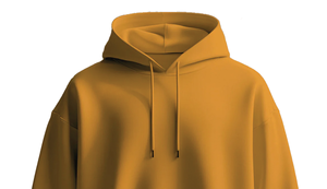 เสื้อฮู้ดดี้สีเหลืองมัสตาร์ดทรงปกติ ไหล่ตก ผ้าฝ้ายฟลีซ 100% มีกระเป๋าจิงโจ้ สไตล์ลำลอง กำลังเป็นที่นิยม - Product Image 2