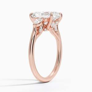 Anillo de Diamantes Cultivados en Laboratorio, Corte Radiante, VVS2, Forma de Pera, Marquesa, Redonda, Oro de 14K y 18K, Tres Piedras, Anillo de Compromiso y Boda, Joyería Fina - Product Image 4