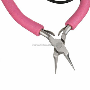 ZETOMED PRO Grounded Needle Nose Pliers High Quality Stainless Steel Jewelry Making Pliers Customizable Color 5"/Customized - Product Image 2