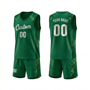Conjunto de Uniforme de Baloncesto Reversible y Transpirable para Hombre, 100% Poliéster, Impresión por Sublimación Personalizada, Tallas Grandes - Product Image 1