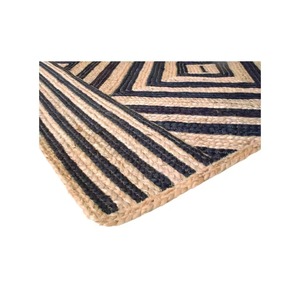 Tapis en jute naturel indien en gros, conçu sur mesure, tressé à la main européen, tissage plat, technique jacquard, fabriqué à la machine pour la maison - Product Image 3
