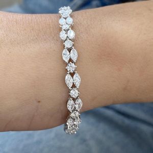 กำไลมาร์คีส์สำหรับผู้หญิงสร้อยข้อมือเทนนิสประดับเพชรสำหรับปลูกในห้องปฏิบัติการแบบดั้งเดิม - Product Image 5