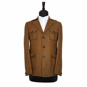 Mens Double Breasted Hunter Blazer <b>Crafted</b> Premium <b>Wool</b> Featuring Classic Four Pocket Design Tailored Fit Waterproof - Product Image 2