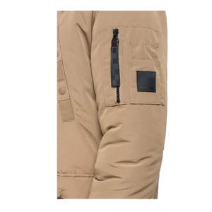 Chaqueta de Invierno para Hombre, Cortavientos, con Capucha de Piel, Forro de Sherpa, Cierre de Cremallera y Botones - Product Image 2