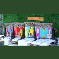 Vintage Damen Bohemian Azteken Woll-Satteldecke Schultertasche Western-Stil Cowgirl Tragetasche Reise-Mode Reißverschluss-Einzelhandtasche