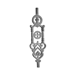 Balustre en fonte orné, moderne, sans cadre, pour rampes d'escalier, montage au sol, résistant à la rouille, main courante décorative, balustrade de balcon 5 - Product Image 1