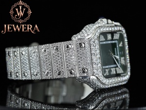 Mens Hip Hop Moissanite Diamond Watch Luxury Jewelry Accessory for Weddings Parties Festivals and Daily Styling for Sale - Product Image 3