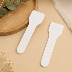 Ensemble de couverts jetables en papier blanc, couteau, fourchette, cuillère, 158 mm, écologiques, biodégradables, pour fêtes - Product Image 3