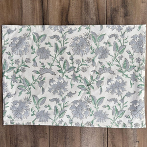 Hand Block Printed Cotton <b>Placemat</b> Set Hand Block Printed Dining Table <b>Placemats</b> With Napkins 100% Cotton - Product Image 2