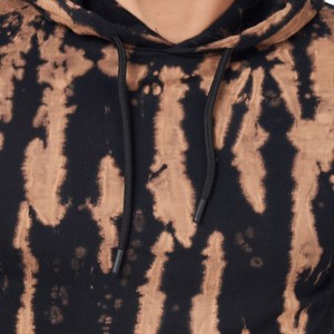 Sweat-shirt à capuche pour homme 100% coton tie-dye, coupe ample, tricoté, style décontracté hiver, avec poche avant, streetwear - Product Image 4