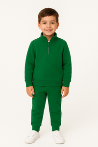 Survêtement/sweat-shirt/pantalon deux pièces Mother loves 1/4 Zip up Jacket Matching Sweatpants Sport School Launch wear Winter outfit - Product Image 4