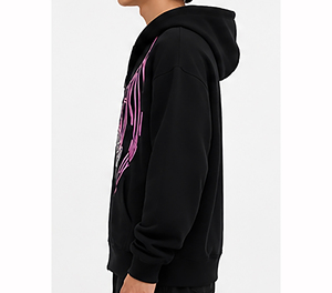 เสื้อฮู้ดดีไซน์เนอร์สีดำสุดหรูสำหรับผู้ชาย ผ้าฝ้ายพรีเมียม สไตล์สตรีทแวร์ เสื้อสเวตเชิ้ตลำลอง แฟชั่นฮู้ดดี้ ใส่ได้ทุกวัน - Product Image 3