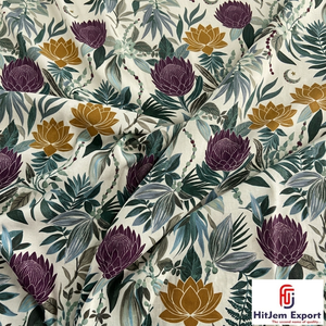Tissu en polyester imprimé numérique de luxe doux, fabricant de textiles sur mesure pour la mode et les vêtements - Product Image 2